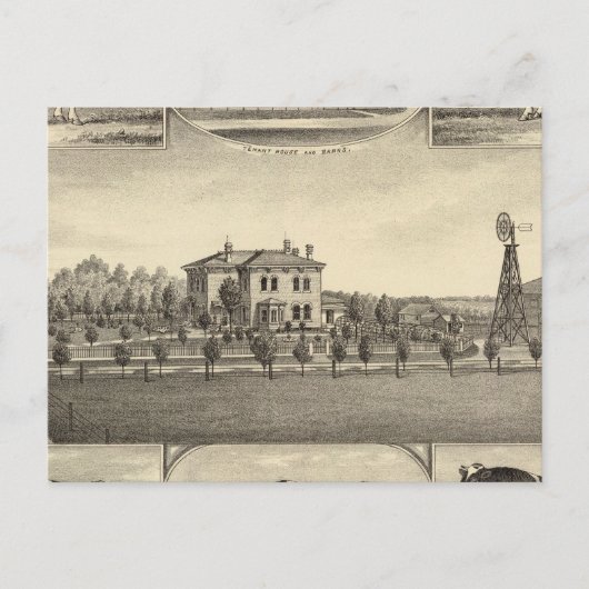 Prairie Lawn Boerderij, Nebraska Briefkaart (Voorkant)