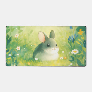 Prairie Lumineuse Aquarelle aux Chinchillas Fantai