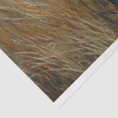 Prairie meisje met kip decoupage tissuepapier (Detail)