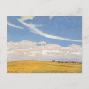 Prairie Na Storm van Maynard Dixon,  kunst Briefkaart