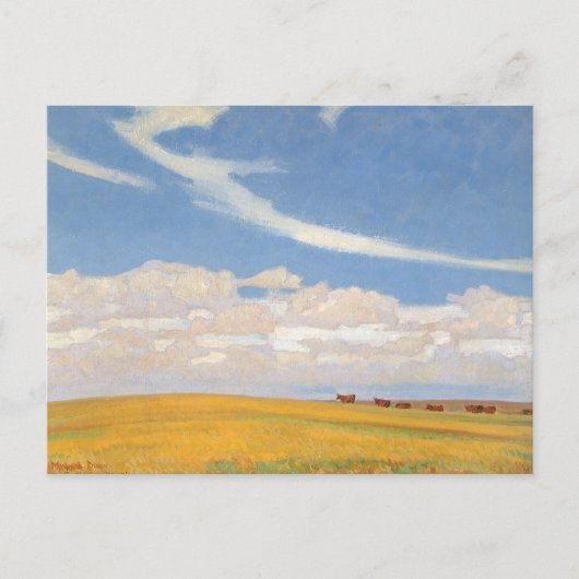 Prairie Na Storm van Maynard Dixon,  kunst Briefkaart (Voorkant)