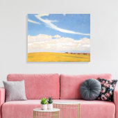 Prairie Na Storm van Maynard Dixon,  kunst Canvas Afdruk (Insitu (Woonkamer))