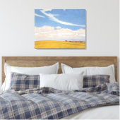 Prairie Na Storm van Maynard Dixon,  kunst Canvas Afdruk (Insitu (Slaapkamer))
