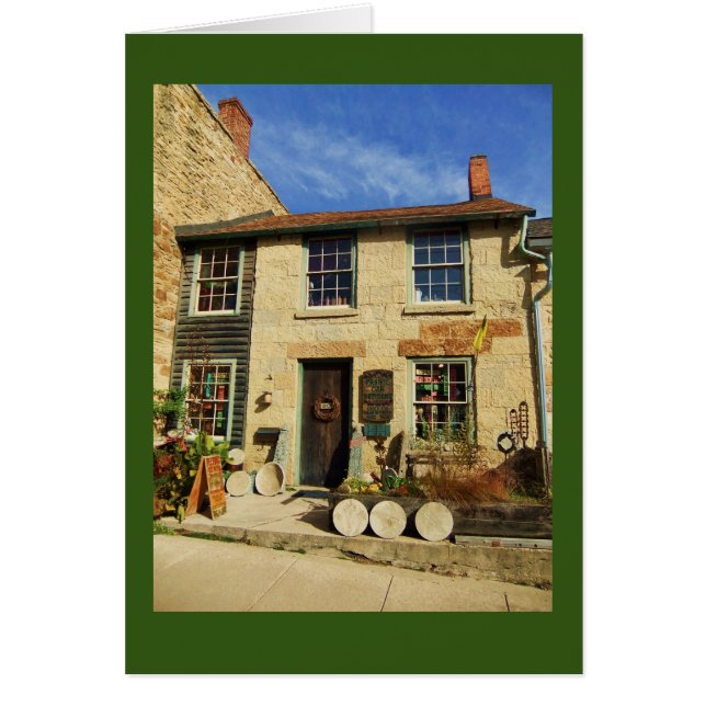 Prairie Oak Artican Facade met groene grens (Voorkant)