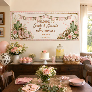 Prairie Princess Baby Shower Welkom Spandoek