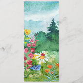 prairie sauvage | Carte de menu Mariage Fleur sauv (Dos)