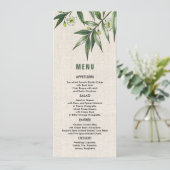 prairie sauvage | Cartes de menu Mariage Botanique (Debout devant)