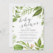 prairie sauvage | Invitation au Baby shower botani (Devant)
