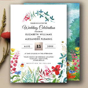 prairie sauvage Invitations de mariage d'été dan
