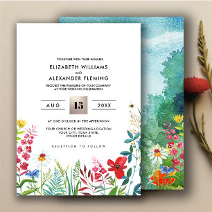 prairie sauvage Invitations de mariage d'été dan