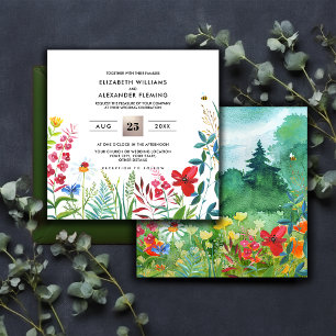 prairie sauvage Invitations de mariage d'été dan