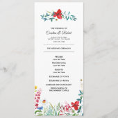 prairie sauvage | Programme de mariage Fleur sauva (Devant)