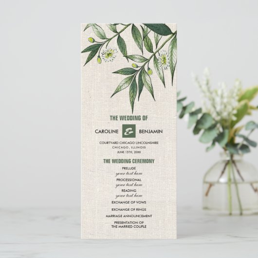 prairie sauvage | Programmes de mariage botanique (Debout devant)