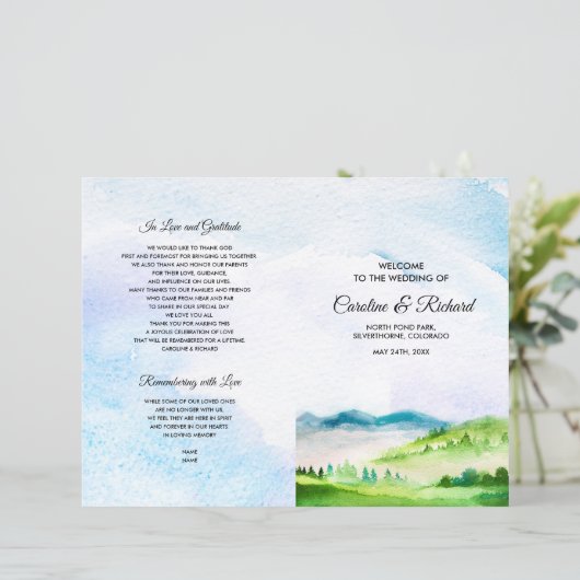 prairie sauvage | Programmes de mariage Spring Mou (Debout devant)