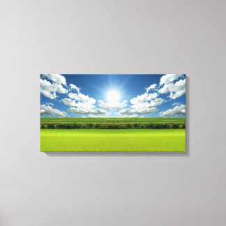 Prairie sky landschap 20 Stretched Canvas Print