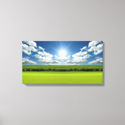 Prairie sky landschap 20 Stretched Canvas Print (Voorkant)