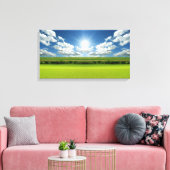 Prairie sky landschap 20 Stretched Canvas Print (Insitu (Woonkamer))