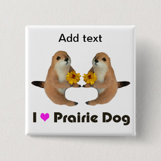 prairie speelgoed vierkante button 5,1 cm