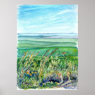 Prairie waterverf poster