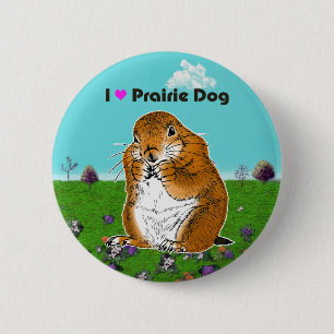 prairiehond die staat ronde button 5,7 cm