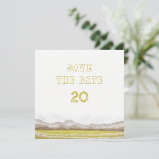 Prairies in het Bloom Wedding Save the Date Kaart (Staand voorkant)