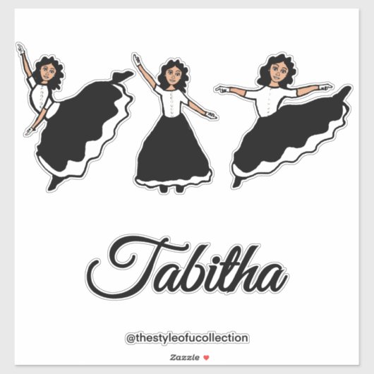 Praise Dancer BW #2 Sticker (Feuille)