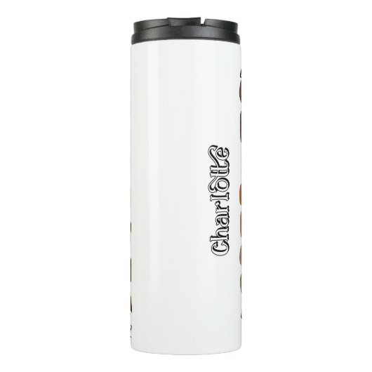 Praise Him Fall Leopard Print Cross Thermosbeker (Achterkant)