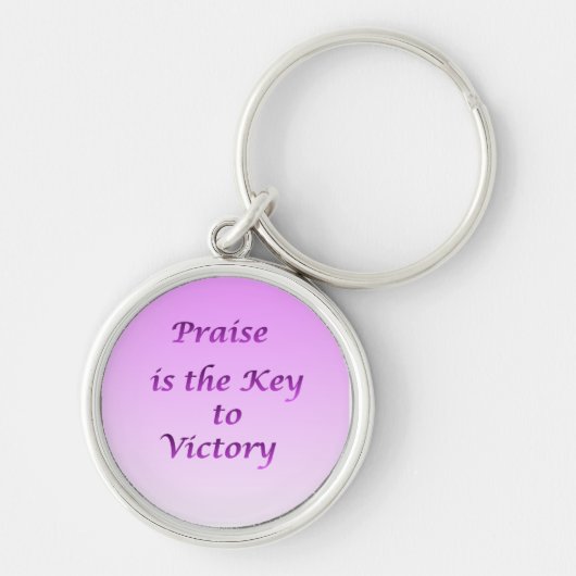 Praise is the Key to Victory Keychain (Voorkant)