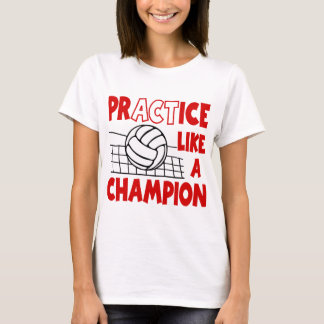 Praktijk als een Champion, rood T-shirt