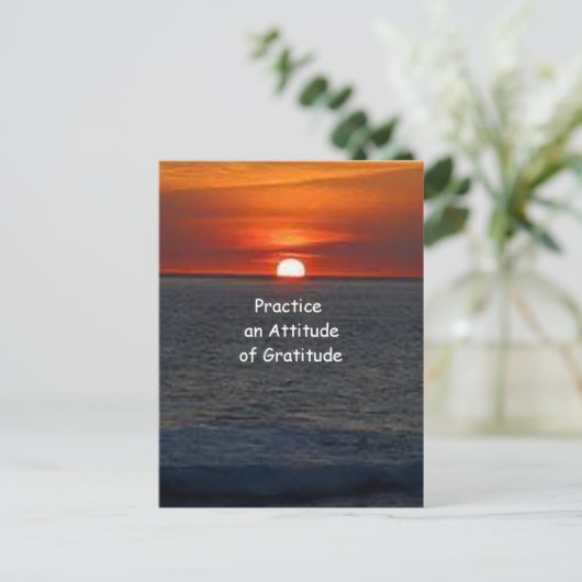 Praktijk en houding van dankbaarheid briefkaart (Staand voorkant)