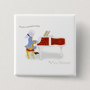 Praktijk handhaaft perfect vierkante button 5,1 cm