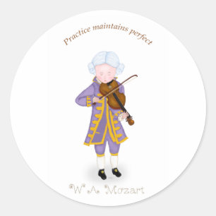 Praktijk handhaaft perfect (Violin) Ronde Sticker