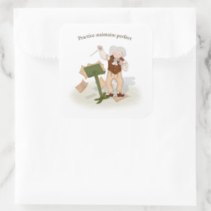 Praktijk handhaaft perfecte Beethoven dirigeren Vierkante Sticker