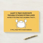 Praktijk Kleuren Bad Parking Crab Post-it® Notes (Op bureau)