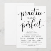 Praktijk maakt perfecte bruiloft-repetitie kaart (Voorkant / Achterkant)