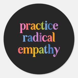 Praktijk Radicale Empathie Anti Trump Liberal Femi Ronde Sticker