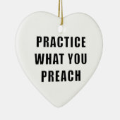 Praktijk wat u predikt keramisch ornament (Rechts)