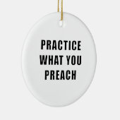 Praktijk wat u predikt keramisch ornament (Rechts)