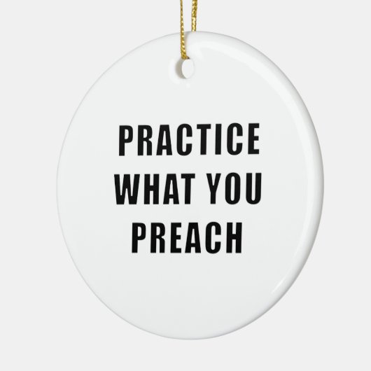 Praktijk wat u predikt keramisch ornament (Links)