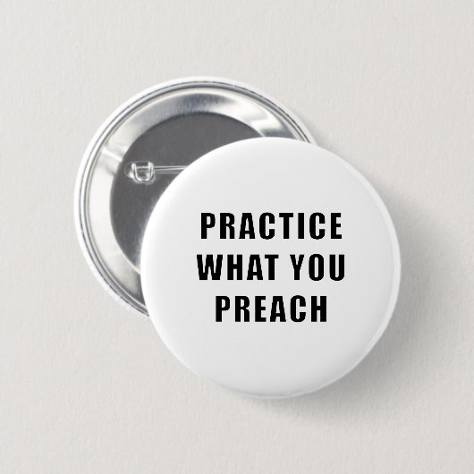 Praktijk wat u predikt ronde button 5,7 cm (Voorkant /achterkant)