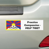 Praktijkcompassie - HULP TIBET Bumpersticker (Op auto)