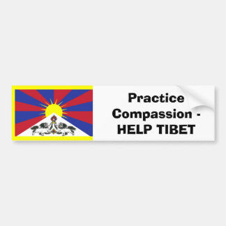 Praktijkcompassie - HULP TIBET Bumpersticker