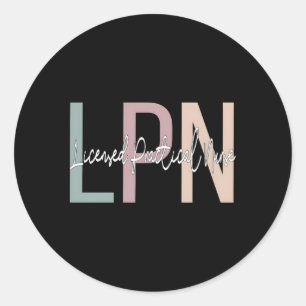 Praktijkverpleegkundige Boho LPN Verpleegkundige Ronde Sticker