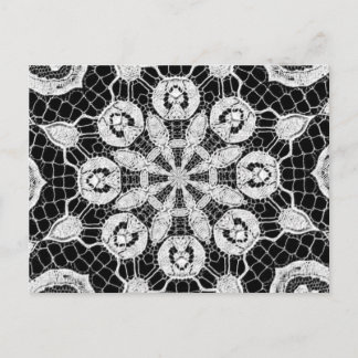 Praktisch Abstract kunstpatroon met elegante kant Briefkaart