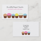 Praktisch ontworpen cupcakes visitekaartje (Voorkant / Achterkant)