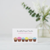 Praktisch ontworpen cupcakes visitekaartje (Staand voorkant)