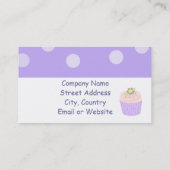 Praktisch ontworpen cupcakes visitekaartje (Achterkant)