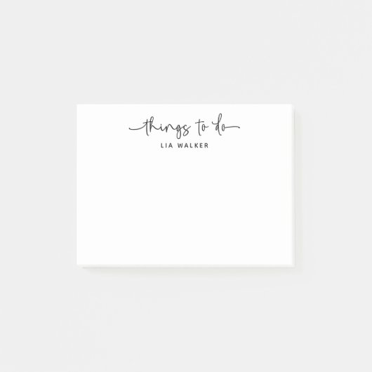 Praktische dingen om te doen  modern script post-it® notes (Voorkant)