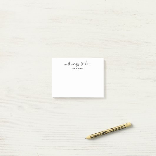 Praktische dingen om te doen  modern script post-it® notes (Op bureau)