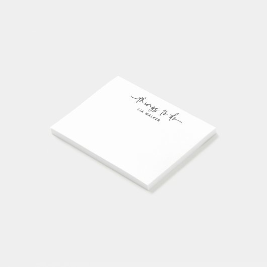 Praktische dingen om te doen  modern script post-it® notes (Schuin)